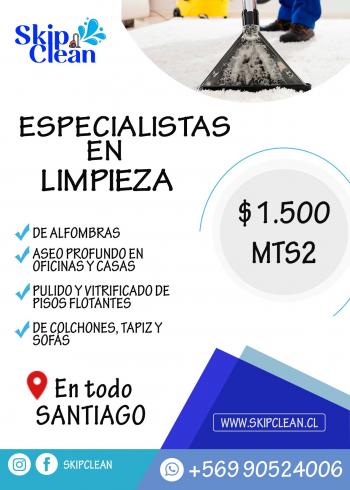 ¡LIMPIEZA DE ALFOMBRA A DOMICIILIO! en LA FLORIDA, Metropolitana