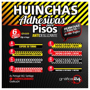 Fotografía 2 de Huinchas Adhesivas de Alto Trafico para Distanciamiento de Personas en locales comerciales, clinicas