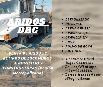 venta de aridos y retiros de escombros