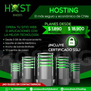 Servicios Hosting en SANTIAGO, Metropolitana