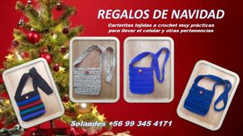 Se venden carteritas tejidas a crochet un buen regalo para navidad