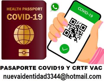 PASAPORTE PASE COVID19 CRTFDO VAC  ETC